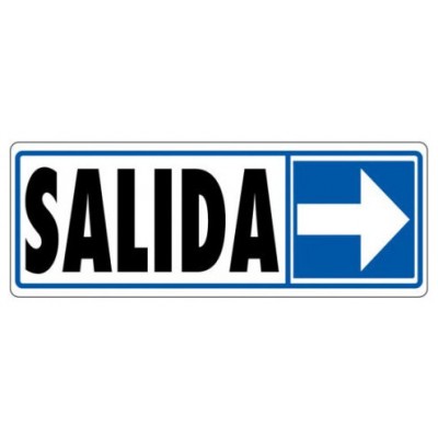 SEÑAL "SALIDA (DERECHA)" 175X65 PVC GRIS ARCHIVO 2000 6177-06 GS (Espera 4 dias)